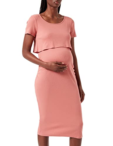 Noppies Maternity Damen Dress Nursing Short Sleeve Mia Kleid, Desert Sand-P756, S von Noppies