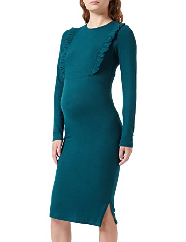 Noppies Maternity Damen Dress Paducah Nursing Long Sleeve Kleid, Deep Teal-P177, XS von Noppies