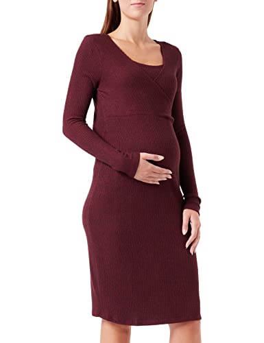 Noppies Maternity Damen Dress Redan Nursing Long Sleeve Kleid, Tawny Port-P281, XL von Noppies