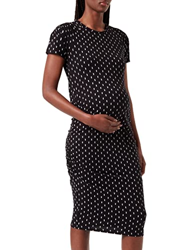 Noppies Maternity Damen Dress Short Sleeve Allover Print Madison Kleid, Black-P090, S von Noppies