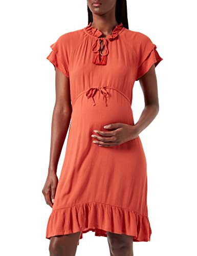 Noppies Maternity Damen Dress Short Sleeve Mila Kleid, Hot Sauce-P887, XL von Noppies