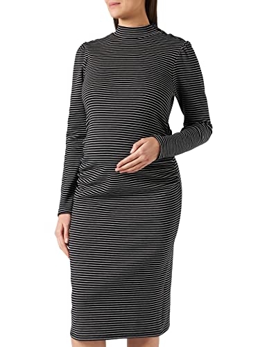 Noppies Maternity Damen Dress ls YD Huron Kleid, Black-P090, XS von Noppies