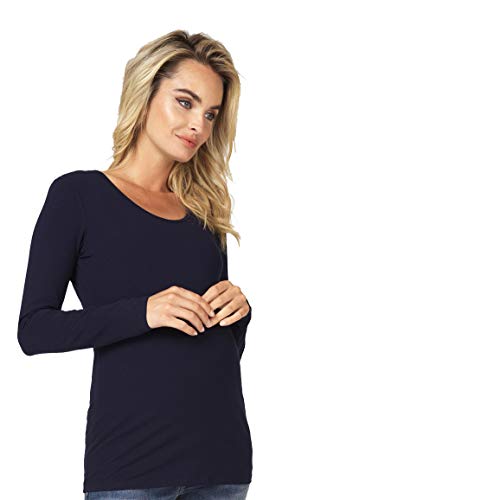 Noppies Sleep Shirt ls Elise für Schwangere Damen Umstandsmode Nachtwäsche (Night Sky (P277), 36 (Herstellergröße: S)) von Noppies