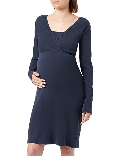 Noppies Maternity Damen Alisa Nursing Rib Pyjama Dress LS Nachthemd, Night-N146, M/L von Noppies