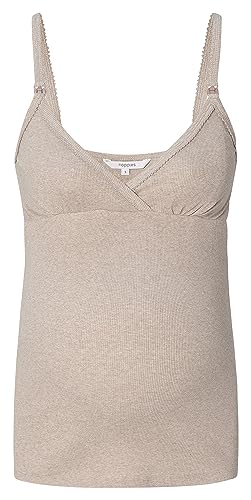 Noppies Maternity Damen Maja Nursing Rib Pyjama top Nachthemd, Taupe Melange-P757, M/L von Noppies