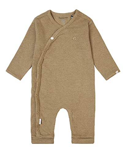 Noppies Baby Unisex Baby U Playsuit ls Rib Nevis Overalls, Light Green Melange-N092, 62 von Noppies