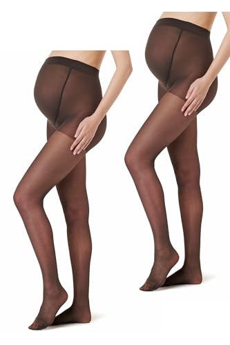 Noppies Maternity Damen 20 Den Strumpfhose, 2-Pack Maternity Tights, L-XL von Noppies