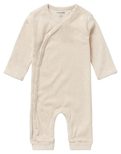 Noppies Unisex Baby U Playsuit LS Rib Nevis Kleinkind-Strampelanzug, RAS1202 Oatmeal-P611, 44 von Noppies