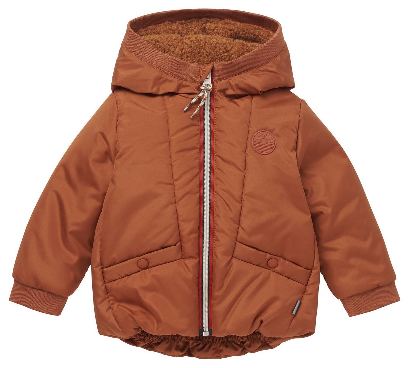 Noppies Winterjacke Baby Kind Winter Jacke Jupiter, Mocha Boys, braun (1-St) Mit Teddy gefütterte Kapuze, Wasserabweisend, Mit Namensetikett von Noppies