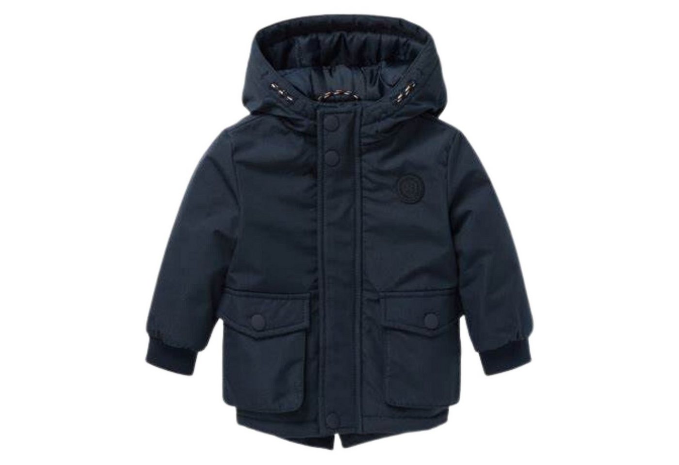 Noppies Winterjacke Baby Kind Winterjacke Ranchi, Dark Sapphire, dunkelblau wasserabweisend, winddicht, mit Kapuze, mit Etikett zum Beschriften von Noppies