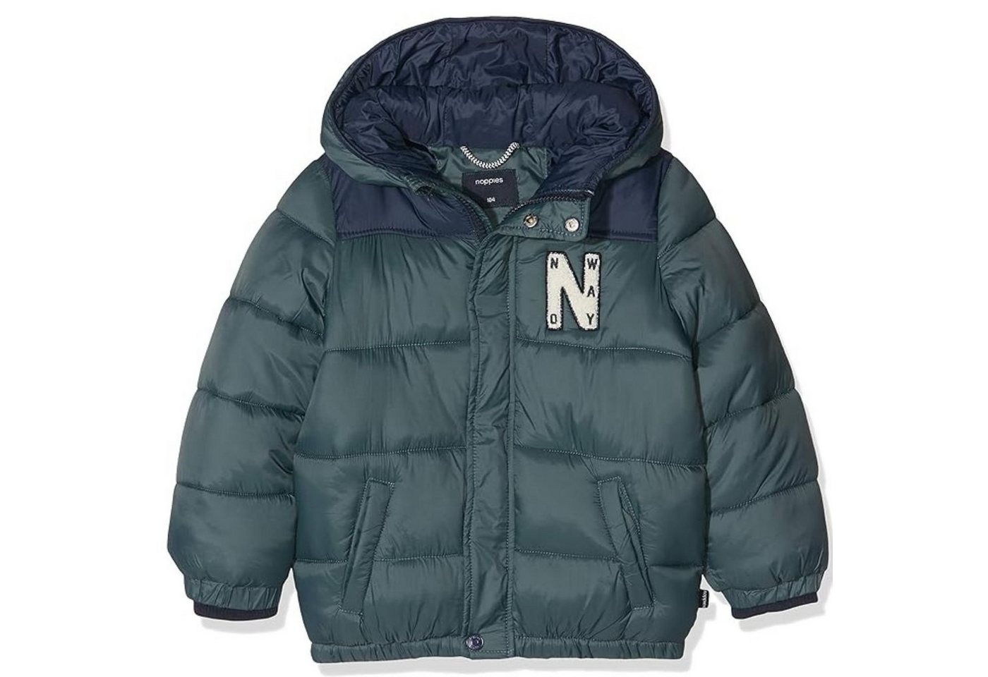 Noppies Winterjacke Baby - Kinder Winterjacke Baywood Silver Pine, grün (1-St) Eine wasserabweisende Jacke mit Kapuze für Jungen. von Noppies