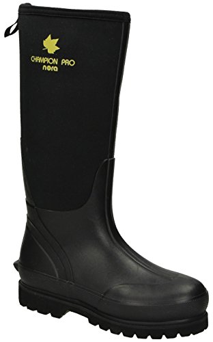 Nora 7962111 Champion PRO Unisex-Erwachsene Gummistiefel, Regenstiefel, Boots mit Neopren Schwarz (Black), EU 47 von Nora