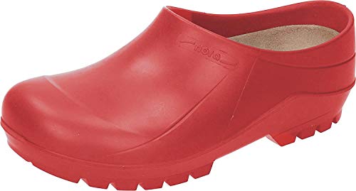 Nora PU Comfy Clog Unisex - Extrem Leicht, Rutschhemmend, Kälteisolierend und Kälteflexibel - Rot - Gr. 37 von Spirale