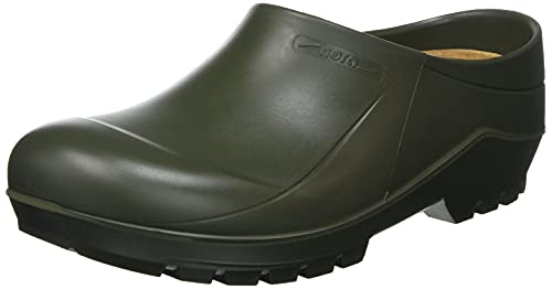Nora PU Comfy Clog Unisex - Extrem Leicht, Rutschhemmend, Kälteisolierend und Kälteflexibel - Grün - Gr. 48 von Spirale