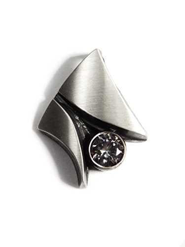 Nord-Form Rautenförmiger Anhänger in 925/ Silber Anlaufgeschützt mit Bergkristall von Nord-Form