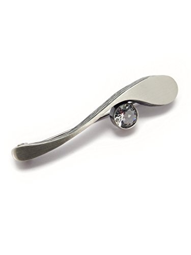 Nord-Form - geschwungene Brosche mit Bergkristall 925/ Silber von Nord-Form