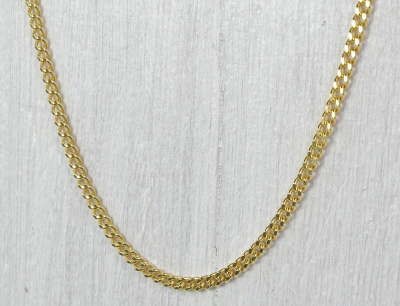 Flachpanzerkette 2, 2 Mm - 925 Silber Vergoldet Sterling Gold Kette Panzer Stabil Wertige von NordNordostJewelry