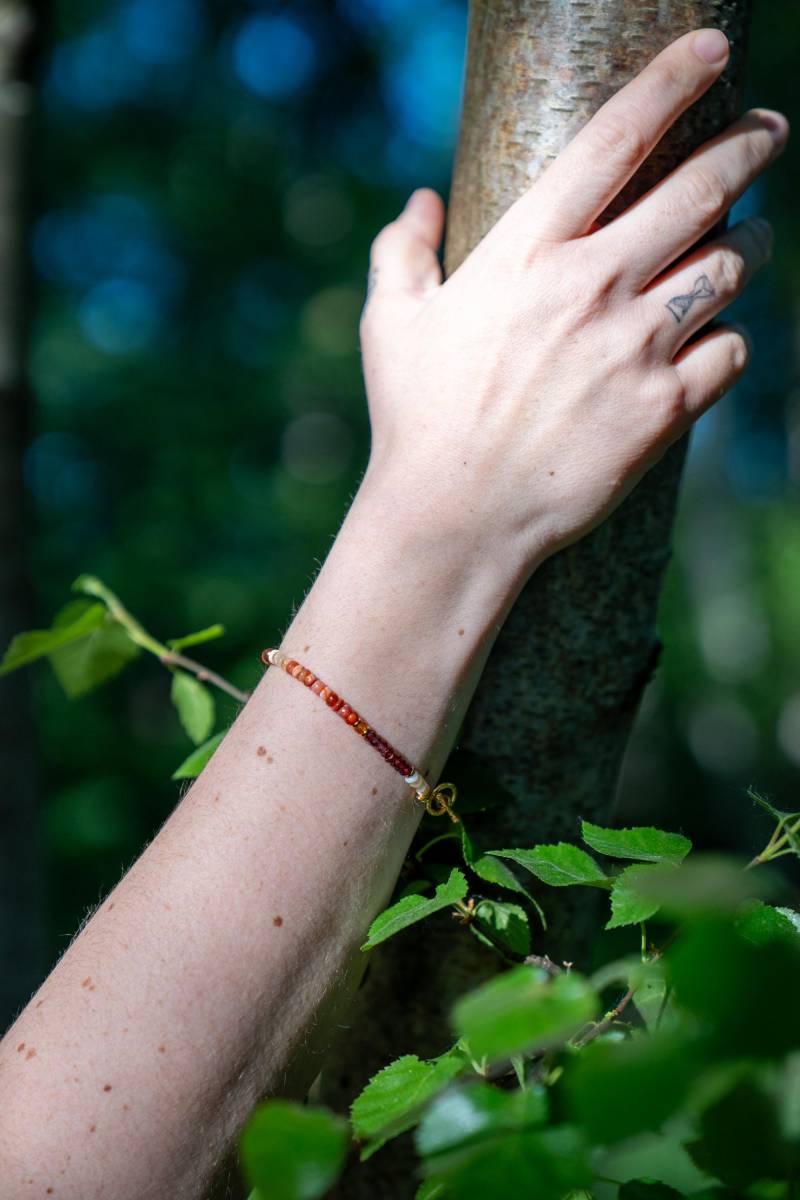 Granat Armband 925 Silber Vergoldet Gold Feuer Opal Fein Leicht Rot Orange Edelstein Filigran Granat Armband 925 Silber Vergoldet Gold Feuer Opal Fein Leicht Rot Orange Edelstein Filigran von NordNordostJewelry