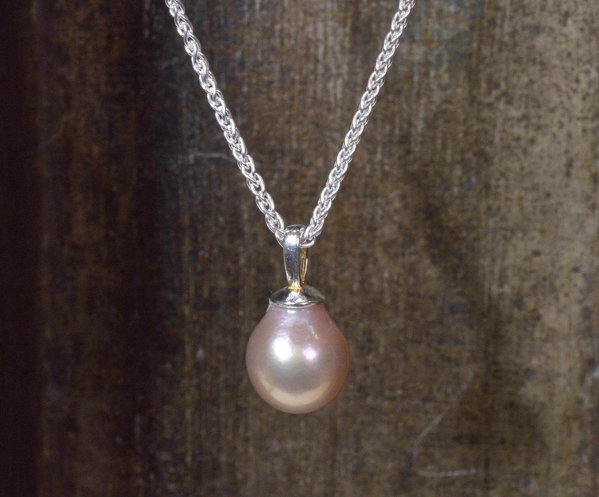 Große Barock Perle Sterling Silber Kette Mit Als Anhänger Hochwertige Elegante Geschenk von NordNordostJewelry