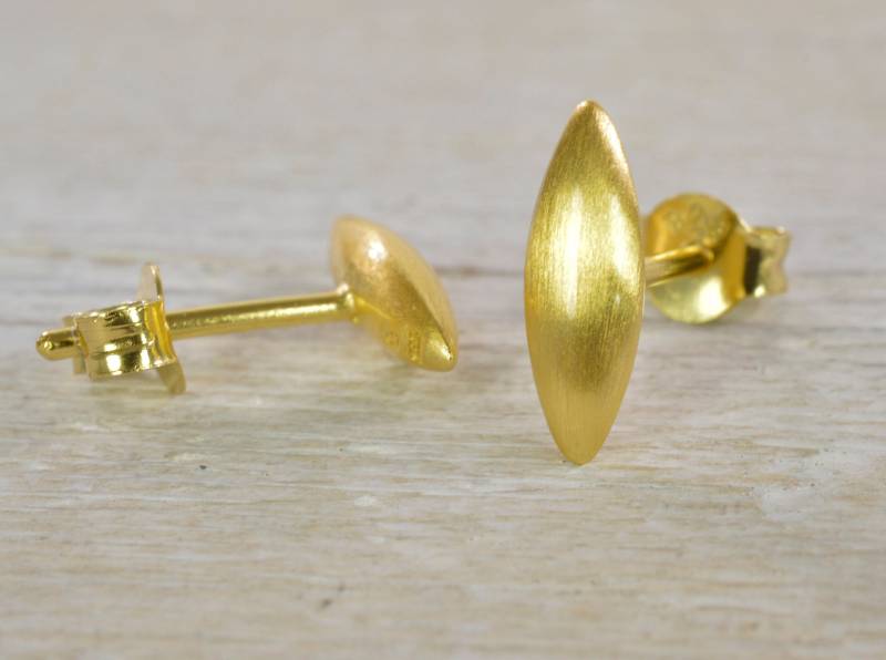 Kleine Ohrstecker - 925 Silber Vergoldet von NordNordostJewelry