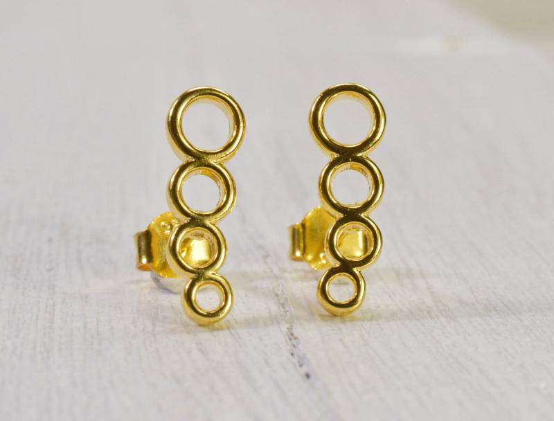 Kreisstecker 925 Silber Ohrstecker Vergoldet Kreisstecker 925 Silber Ohrstecker Vergoldet von NordNordostJewelry