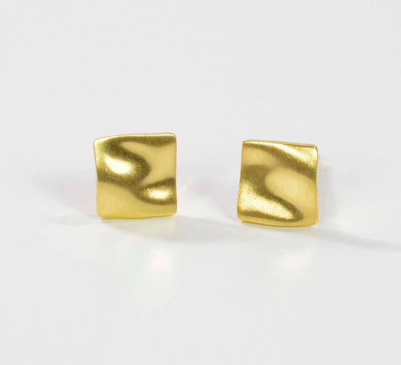 Kleine Ohrstecker 925 Silber Gold Plattiert Quadrat Rechteck Mini Kleine Ohrstecker 925 Silber Gold Plattiert Quadrat Rechteck Mini von NordNordostJewelry