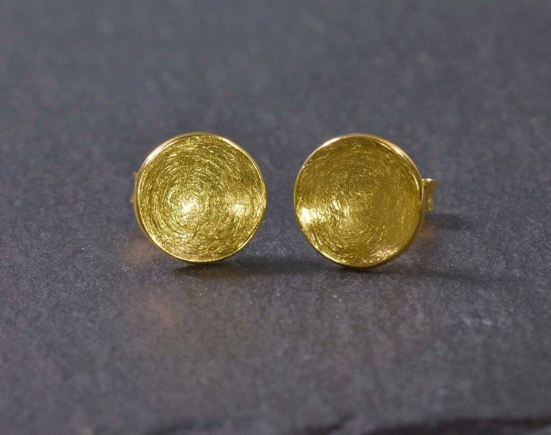 Ohrstecker 925 Silber Gold Plattiert von NordNordostJewelry