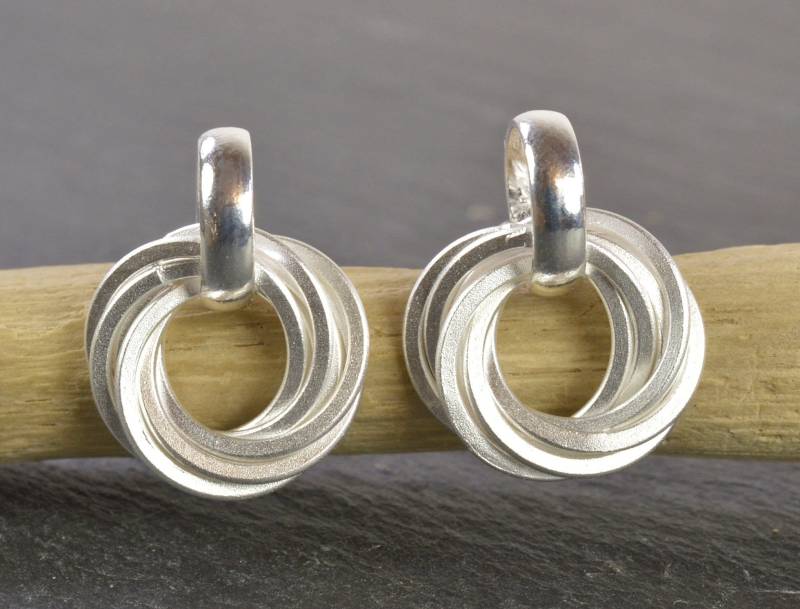 Ohrstecker Mit Kleinen Ringen Sterling Silber Bewegliche Ohrringe 925 Geschenk Edle Ohrstecker Mit Kleinen Ringen Sterling Silber Bewegliche Ohrringe 925 Geschenk Edle von NordNordostJewelry