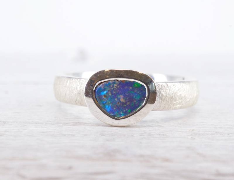 Opal Ring Gr.53, 925 Silber Blau Opal Ring Gr.53, 925 Silber Blau von NordNordostJewelry