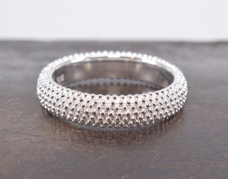 Ring 925 Silber Größe 53 Oder 59 Stapelring Kügelchen Gepunktet Ring 925 Silber Größe 53 Oder 59 Stapelring Kügelchen Gepunktet von NordNordostJewelry