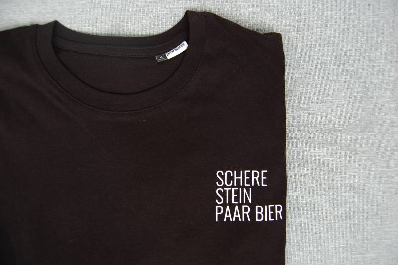 T-Shirt Herren - Schere Stein Paar Bier Bio Baumwolle | Statement Mit Spruch Geschenk Mann, Bier, Wochenende von NordWuensche