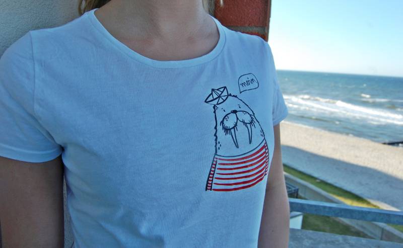 T-Shirt Walross Damen ~ Bio Baumwolle | Moin Hamburg Maritim von NordWuensche