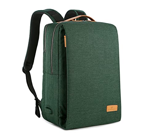 Nordace Siena Laptop-Rucksack für Damen und Herren, 39,6 cm (15,6 Zoll), mit USB-Ladeanschluss, wasserdicht, für Alltag, Reisen, Arbeit, Dunkelgrün, 19L, Reiserucksäcke von Nordace