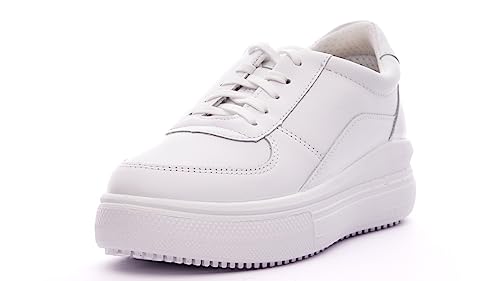 Nordan Modische Sneaker Damen. Sportschuhe Damen aus Leder. Art.4603R, weiß 400, Numeric_39 von Nordan