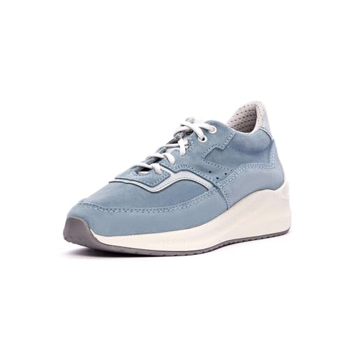 Nordan 0013 Stilvolle Unisex-Sneaker. Sneaker Herren. Sneaker Damen. Turnschuhe Damen/Herren aus echtem Leder. (hellblau 0399, 43) von Nordan