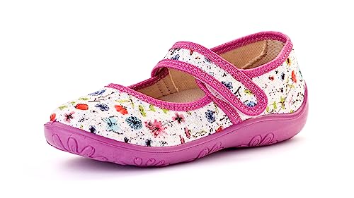 Nordan 113050 Bequeme und rutschfeste Kinderschuhe aus Textil für Spaziergänge, Kindergarten und Zuhause (weiß 5699, eu_Footwear_Size_System, Toddler, Numeric, medium, Numeric_28) von Nordan