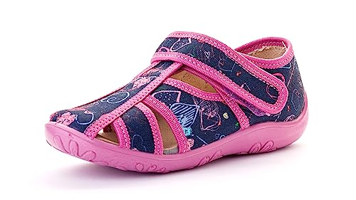 Nordan 115050 Bequeme und rutschfeste Kinderschuhe aus Textil für Spaziergänge, Kindergarten und Zuhause (dunkelblau 2499, eu_Footwear_Size_System, Toddler, Numeric, medium, Numeric_30) von Nordan