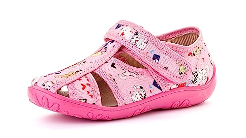 Nordan 115050 Bequeme und rutschfeste Kinderschuhe aus Textil für Spaziergänge, Kindergarten und Zuhause (rosa 9499, eu_Footwear_Size_System, Toddler, Numeric, medium, Numeric_29) von Nordan