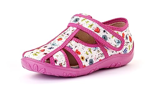 Nordan 115050 Bequeme und rutschfeste Kinderschuhe aus Textil für Spaziergänge, Kindergarten und Zuhause (weiß 5699, eu_Footwear_Size_System, Toddler, Numeric, medium, Numeric_30) von Nordan