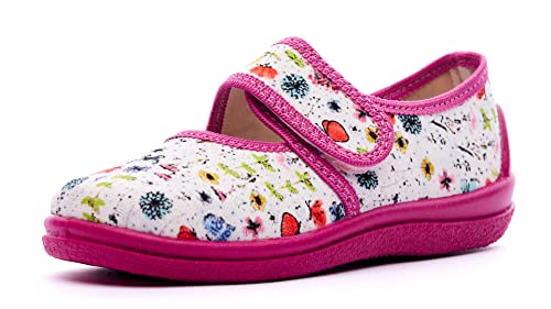 Nordan 127050-5699 bequeme und rutschfeste Kinderschuhe aus Textil für Spaziergänge, Kindergarten und Zuhause (weiss 5699, 26) von Nordan