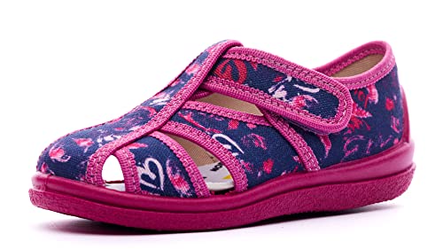 Nordan 127550-4999 bequeme und rutschfeste Kinderschuhe aus Textil für Spaziergänge, Kindergarten und Zuhause (dunkelblau 4999, eu_footwear_size_system, infant, numeric, medium, numeric_22) von Nordan