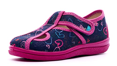 Nordan 127850 bequeme und rutschfeste Kinderschuhe aus Textil für Spaziergänge, Kindergarten und Zuhause (dunkelblau 2499, eu_footwear_size_system, infant, numeric, medium, numeric_22) von Nordan