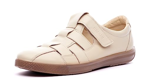 Nordan 1308R Herren Sandalen Sommer Leder Freizeitschuhe Anti-Rutsche Riemenschuhe Reisen Outdoor (beige 450, eu_footwear_size_system, adult, numeric, medium, numeric_42) von Nordan