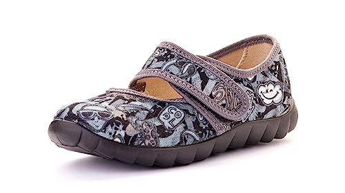 Nordan 360650 bequeme und rutschfeste Kinderschuhe aus Textil für Spaziergänge, Kindergarten und Zuhause (grau 9699, 30) von Nordan