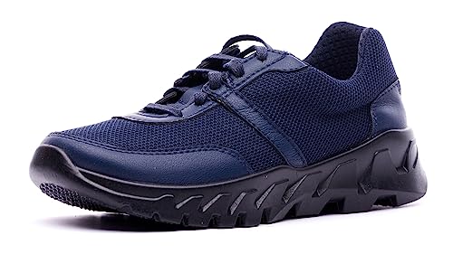 Nordan 370310 Stilvolle Unisex-Sneaker. Sneaker Herren. Sneaker Damen. Turnschuhe Damen/Herren aus echtem Leder.(dunkelblau 1801, 40) von Nordan