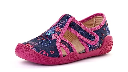 Nordan 410450 Bequeme und rutschfeste Kinderschuhe aus Textil für Spaziergänge, Kindergarten und Zuhause (dunkelblau 2499, eu_Footwear_Size_System, Toddler, Numeric, medium, Numeric_23) von Nordan