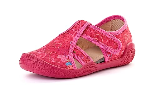 Nordan 410450 Bequeme und rutschfeste Kinderschuhe aus Textil für Spaziergänge, Kindergarten und Zuhause (Fuchsia 3199, eu_Footwear_Size_System, Toddler, Numeric, medium, Numeric_23) von Nordan