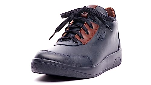 Nordan 8102R Freizeitschuhe Herren Sneakers aus Leder Sportschuhe Turnschuhe Laufschuhe Sommerschuhe Trainers (dunkelblau braun 803, 40) von Nordan