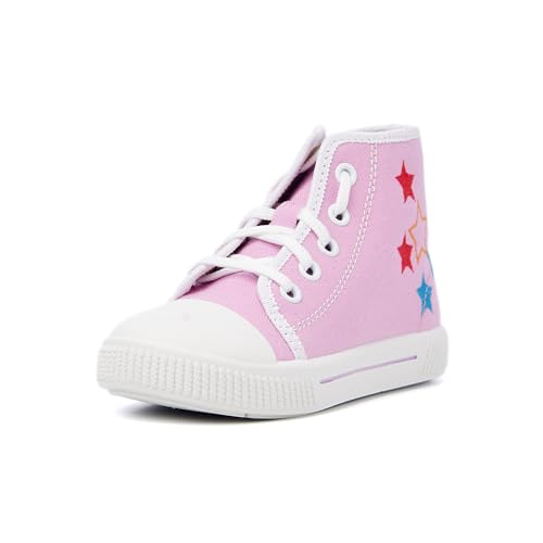 Nordan 910350 Kinder Schuhe in verschiedenen Prints. Bequeme Turnschläppchen für Mädchen und Jungen. Hausschuhe Kinder mit rutschfesten Sohlen. Stilvolle und schöne Cotton Slippers (rosa 3201, 27) von Nordan