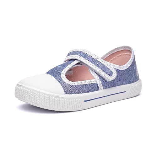 Nordan 910450 Bequeme und rutschfeste Kinderschuhe aus Textil für Spaziergänge, Kindergarten und Zuhause blau 0300 30 von Nordan